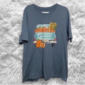 Blue Graphic Short Sleeve Tee